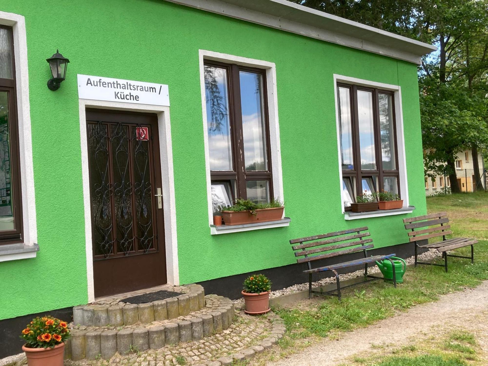Campingfass Mit Panoramaterrasse Langenbernsdorf Esterno foto