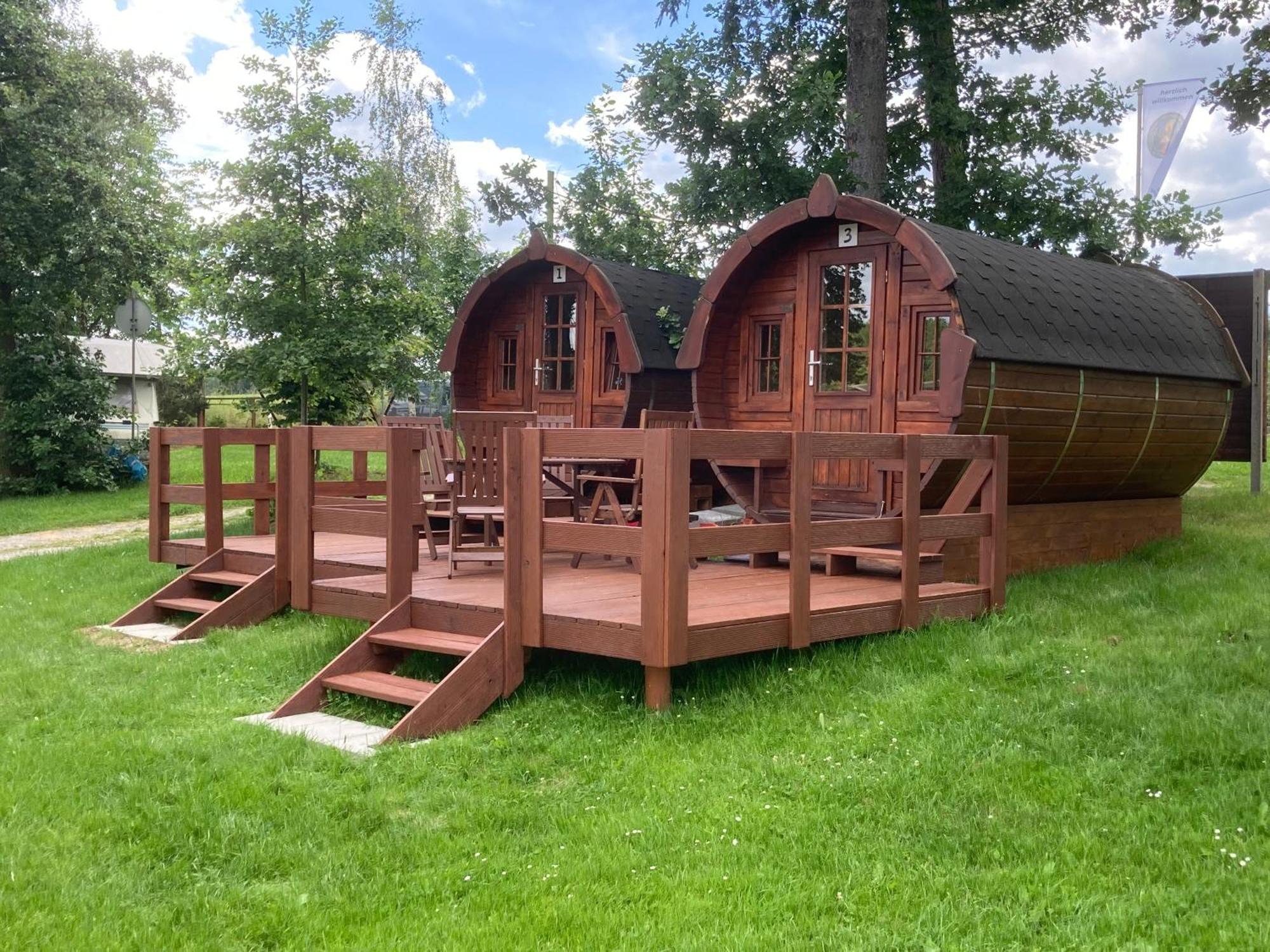 Campingfass Mit Panoramaterrasse Langenbernsdorf Esterno foto