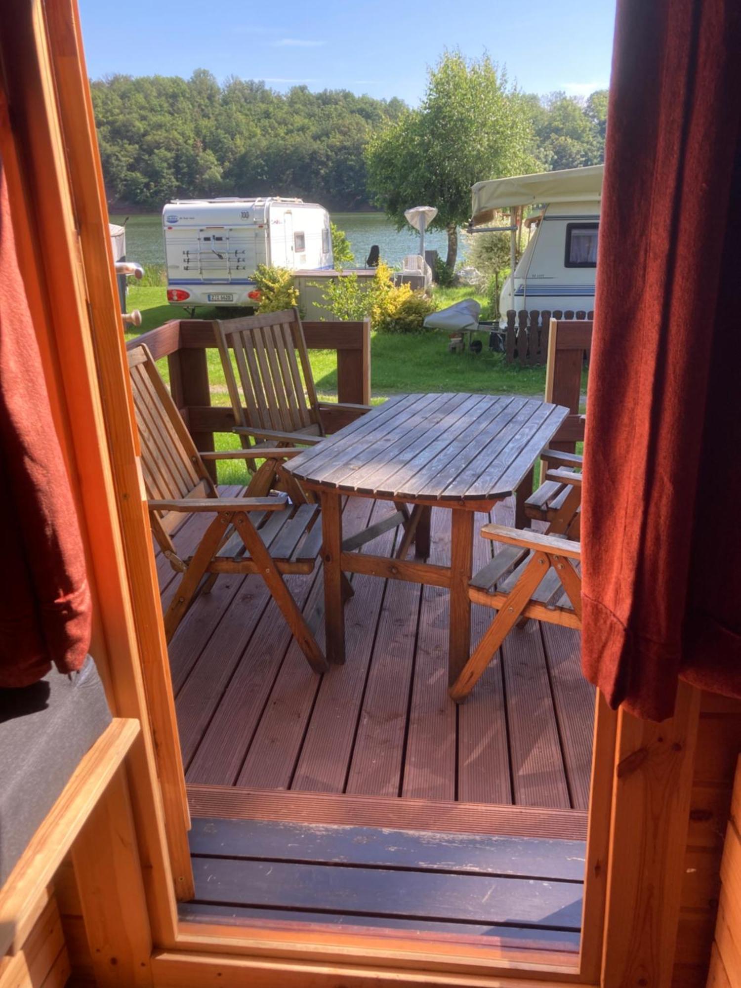 Campingfass Mit Panoramaterrasse Langenbernsdorf Esterno foto