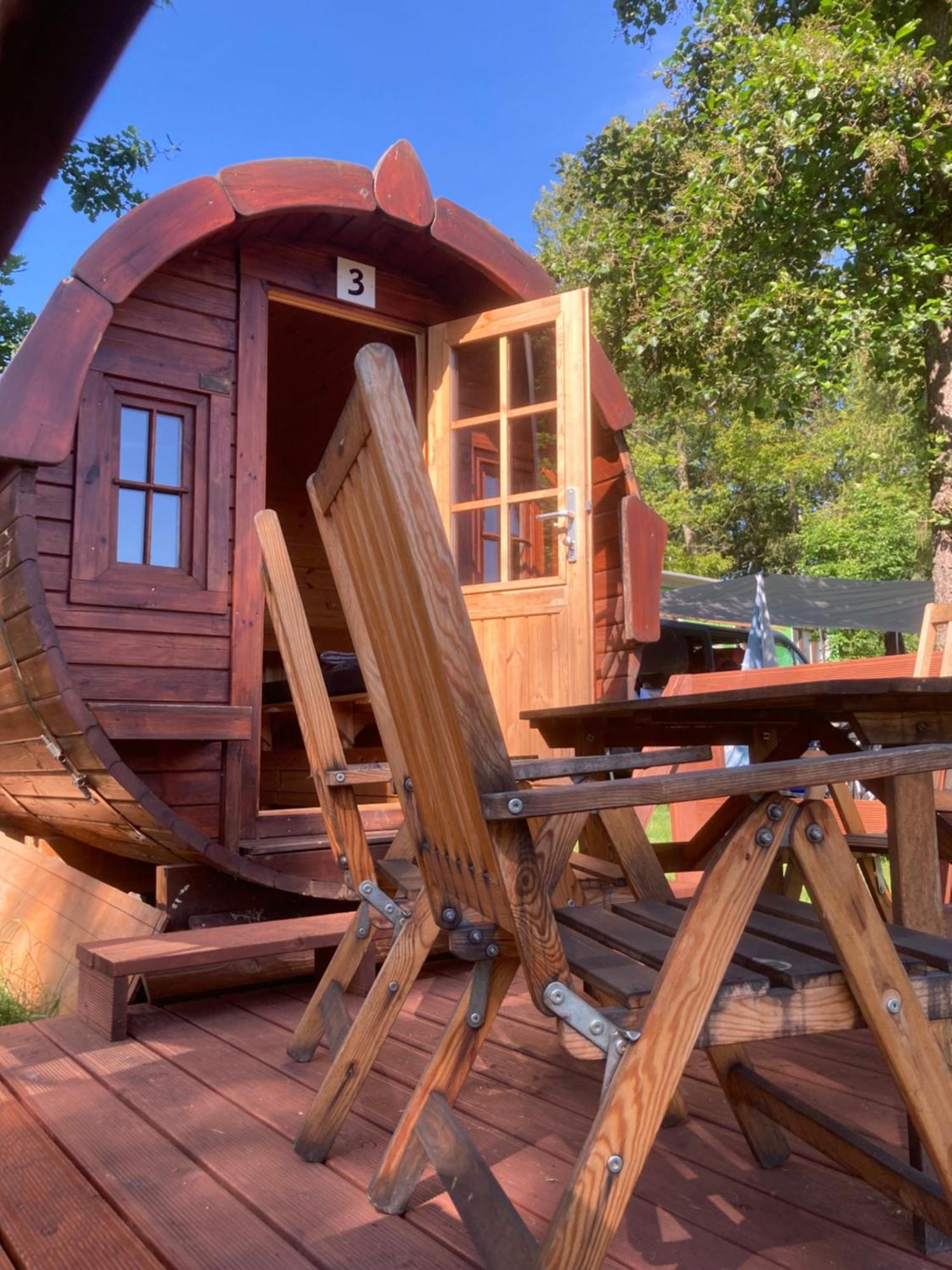 Campingfass Mit Panoramaterrasse Langenbernsdorf Esterno foto