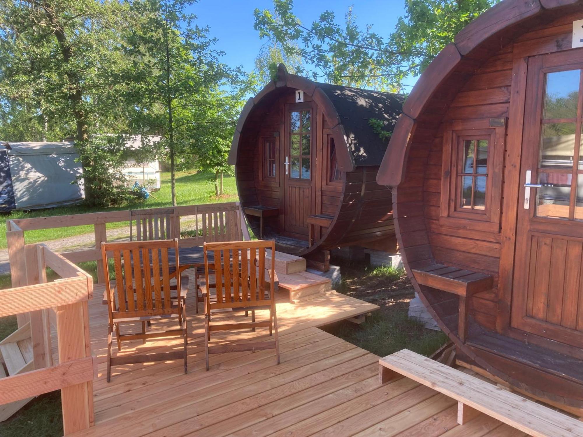 Campingfass Mit Panoramaterrasse Langenbernsdorf Esterno foto