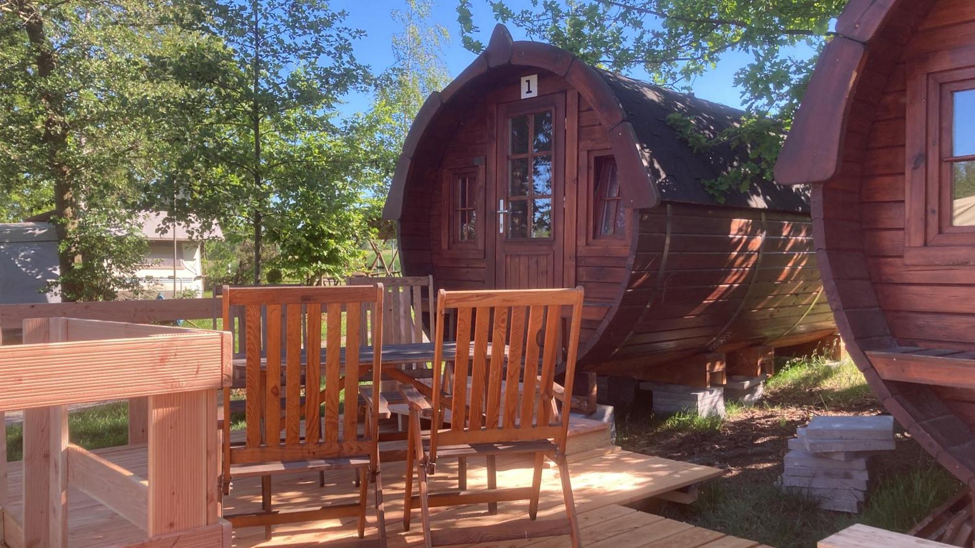 Campingfass Mit Panoramaterrasse Langenbernsdorf Esterno foto
