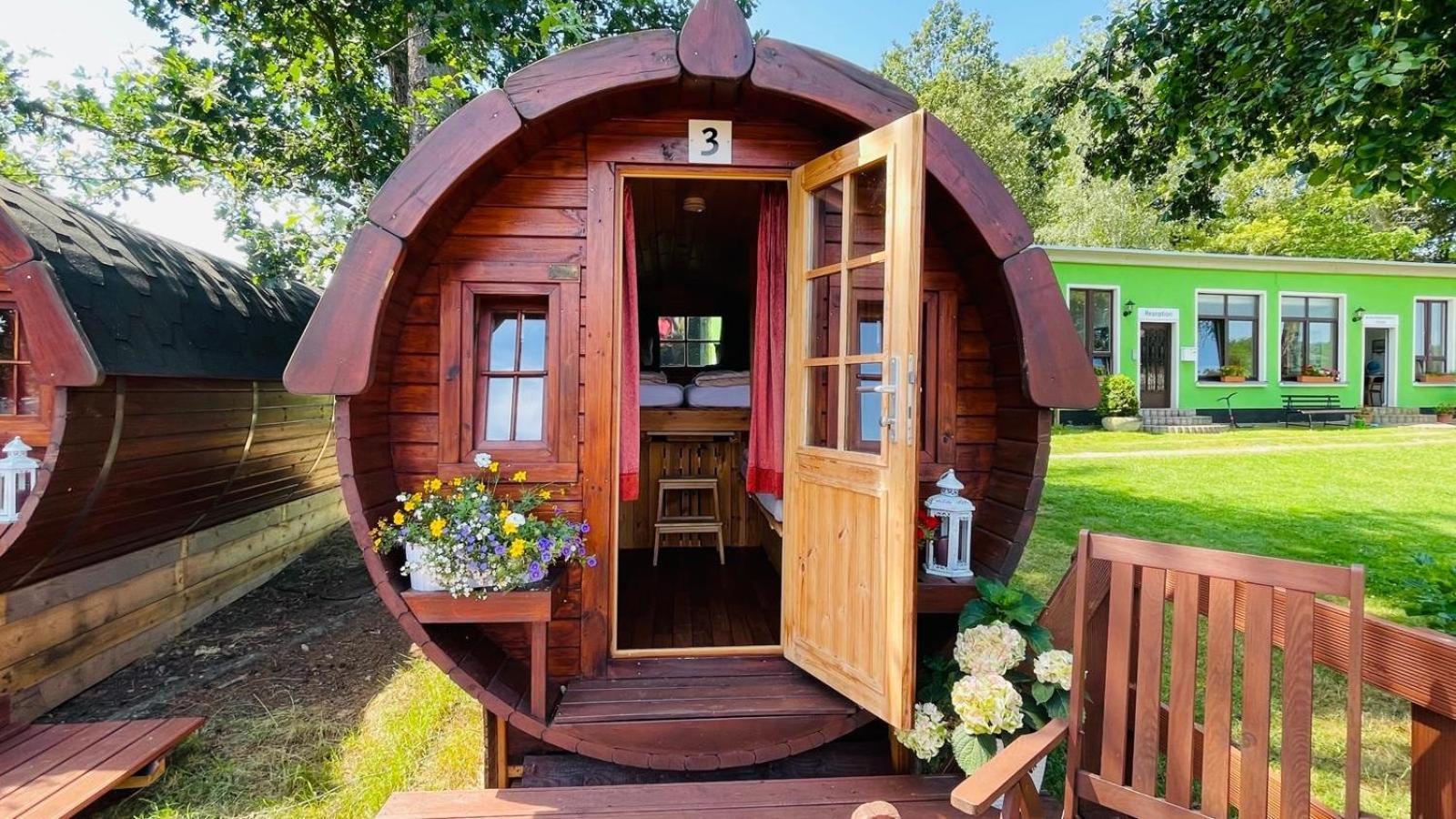 Campingfass Mit Panoramaterrasse Langenbernsdorf Esterno foto