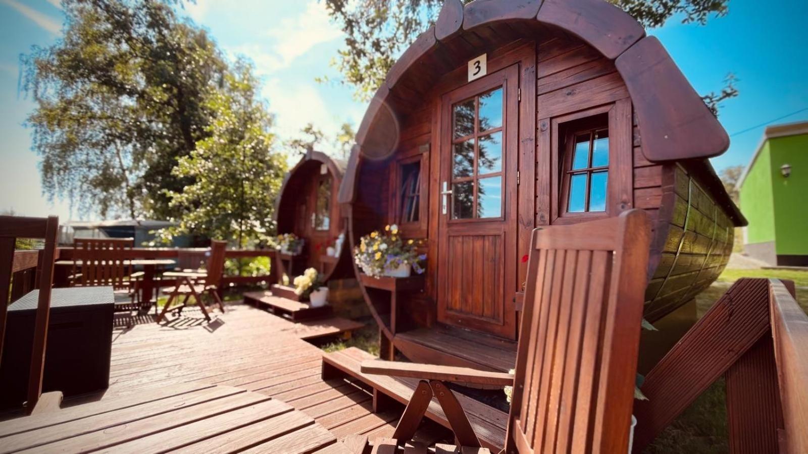 Campingfass Mit Panoramaterrasse Langenbernsdorf Esterno foto